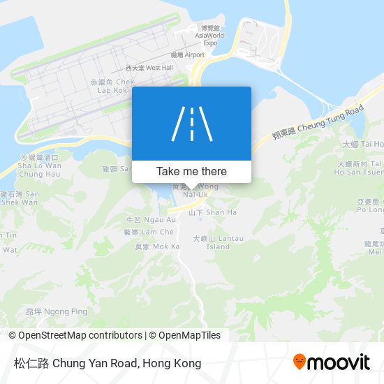 松仁路 Chung Yan Road map