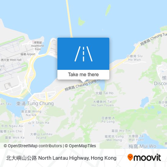 北大嶼山公路 North Lantau Highway map