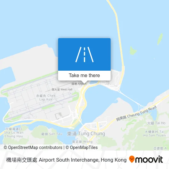 機場南交匯處 Airport South Interchange map