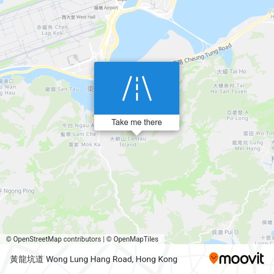 黃龍坑道 Wong Lung Hang Road map