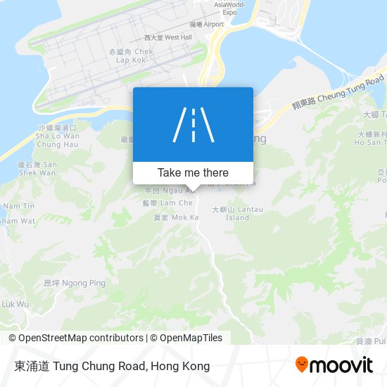 東涌道 Tung Chung Road map