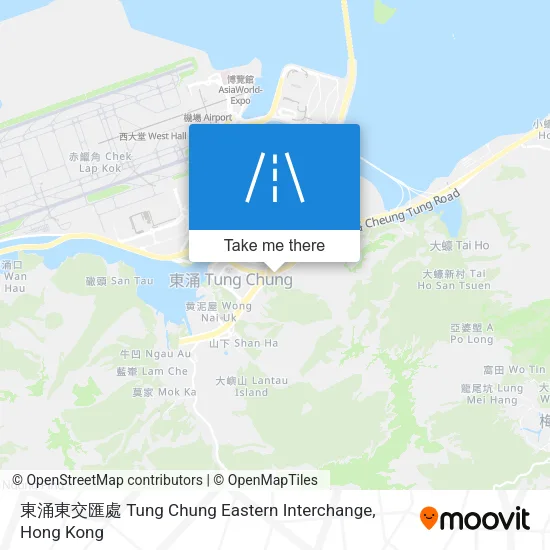 東涌東交匯處 Tung Chung Eastern Interchange map