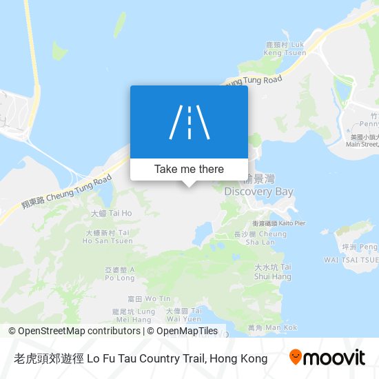 老虎頭郊遊徑 Lo Fu Tau Country Trail map