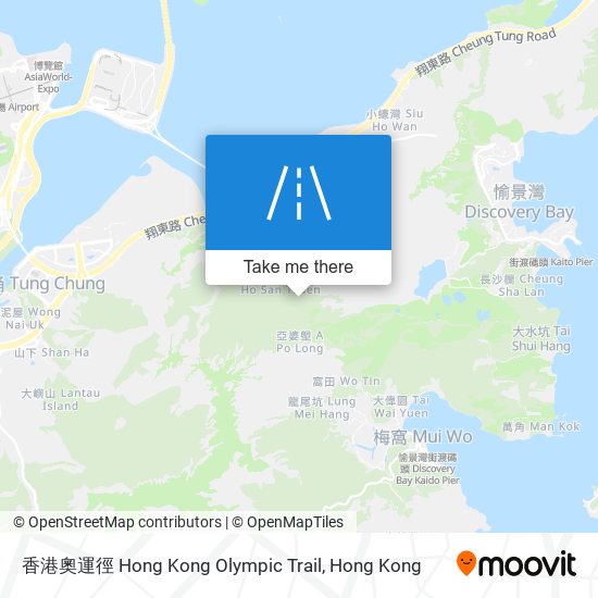 香港奧運徑 Hong Kong Olympic Trail map