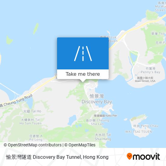 愉景灣隧道 Discovery Bay Tunnel map