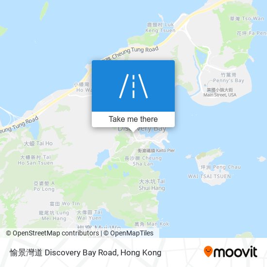 愉景灣道 Discovery Bay Road map