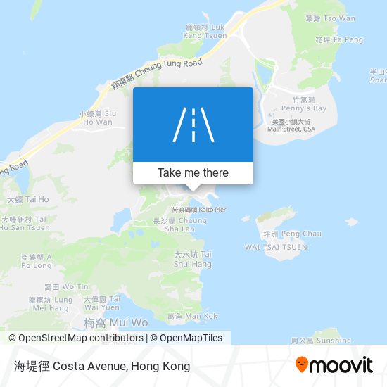 海堤徑 Costa Avenue map