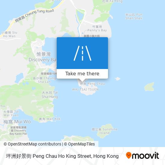 坪洲好景街 Peng Chau Ho King Street map