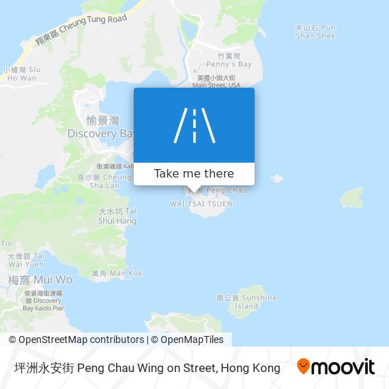 坪洲永安街 Peng Chau Wing on Street map