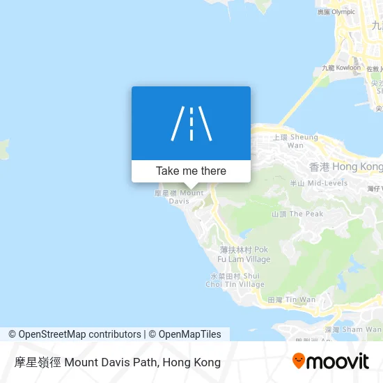 摩星嶺徑 Mount Davis Path map