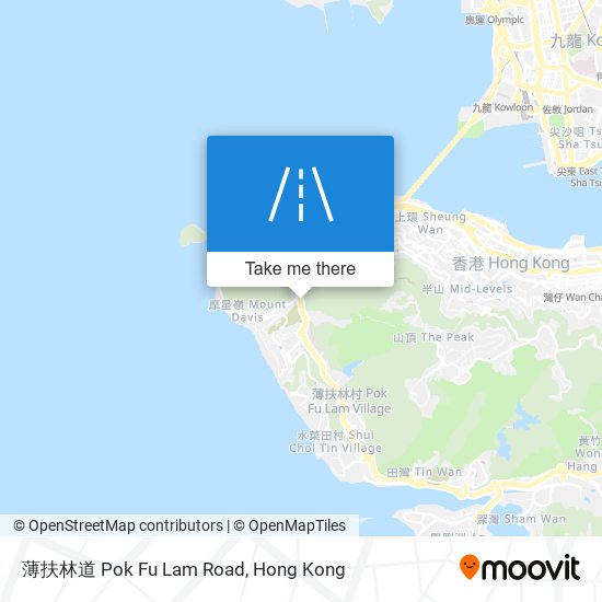 薄扶林道 Pok Fu Lam Road map