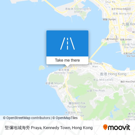 堅彌地城海旁 Praya, Kennedy Town map