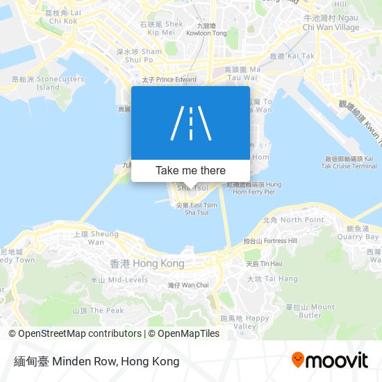 緬甸臺 Minden Row map