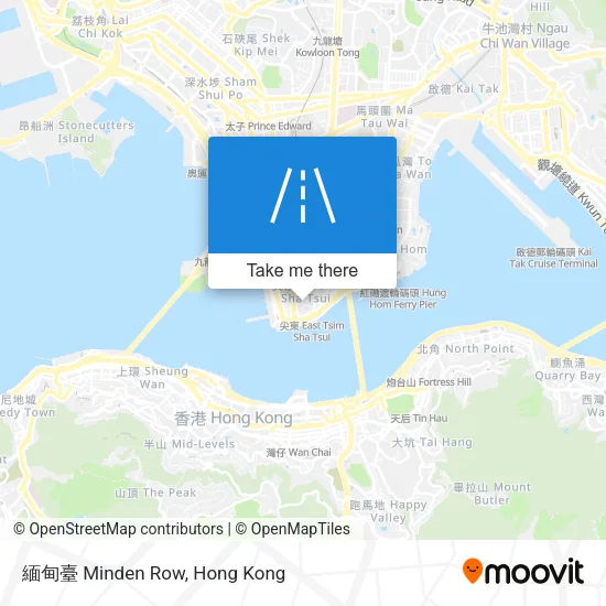 緬甸臺 Minden Row地圖