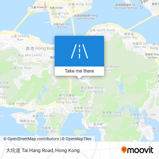 大坑道 Tai Hang Road map