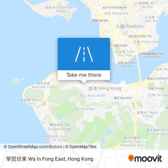 華賢坊東 Wa In Fong East map