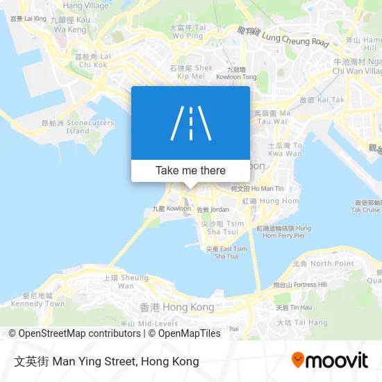 文英街 Man Ying Street map