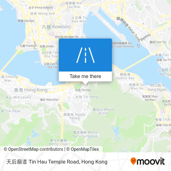 天后廟道 Tin Hau Temple Road map