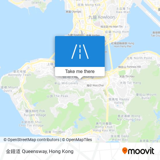 金鐘道 Queensway map