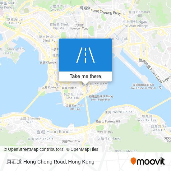 康莊道 Hong Chong Road map