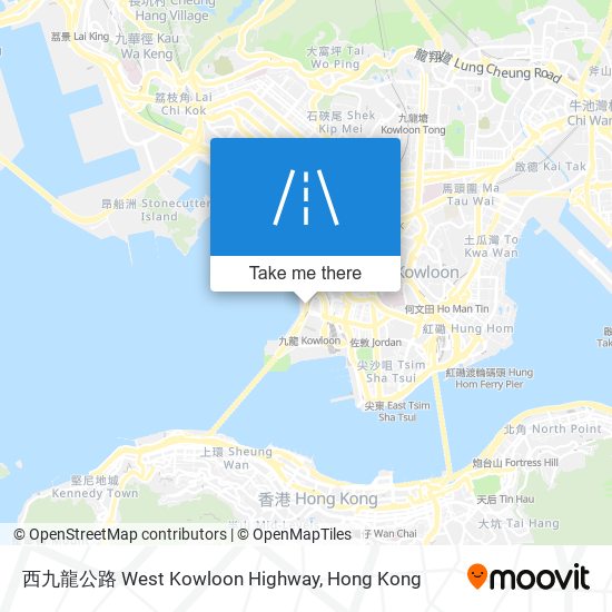 西九龍公路 West Kowloon Highway map