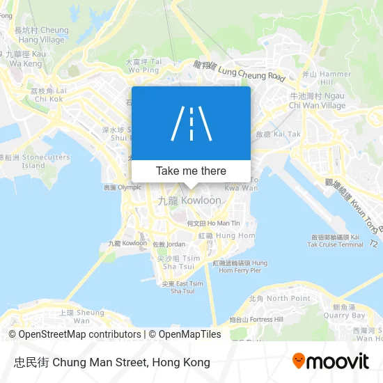 忠民街 Chung Man Street map