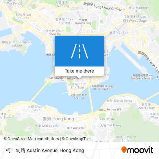 柯士甸路 Austin Avenue map