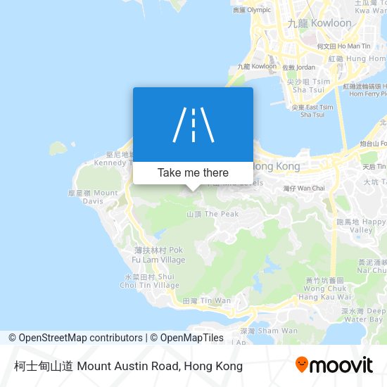 柯士甸山道 Mount Austin Road地圖