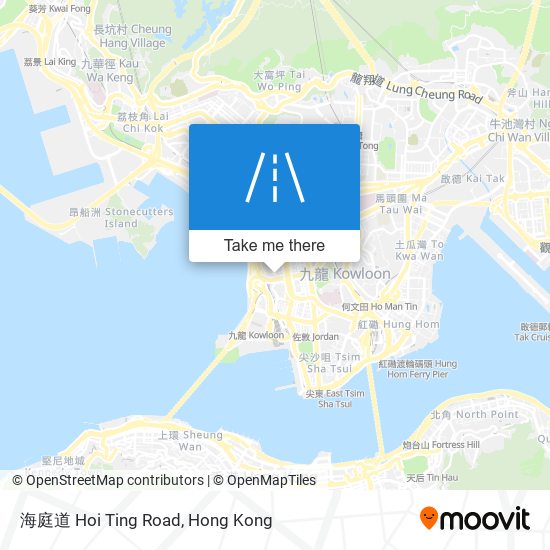 海庭道 Hoi Ting Road map