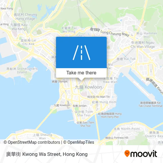 廣華街 Kwong Wa Street map