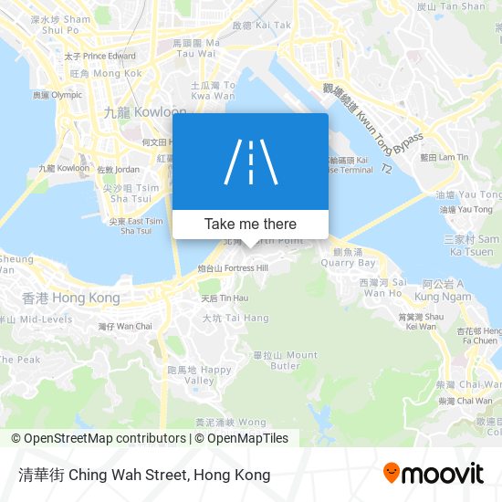 清華街 Ching Wah Street map