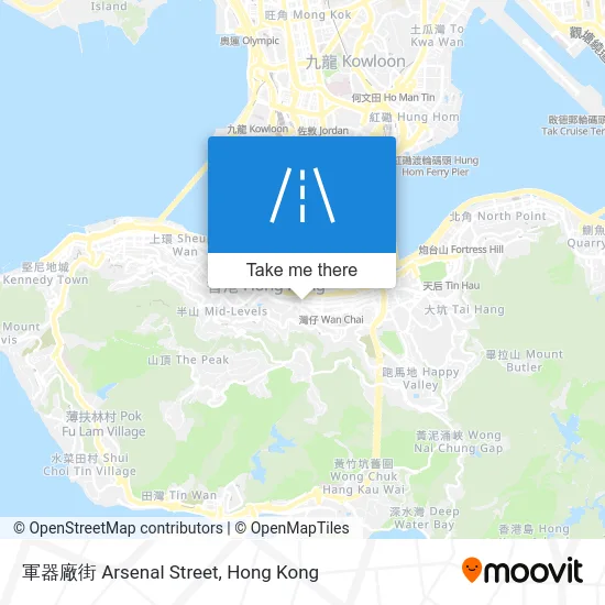 軍器廠街 Arsenal Street map
