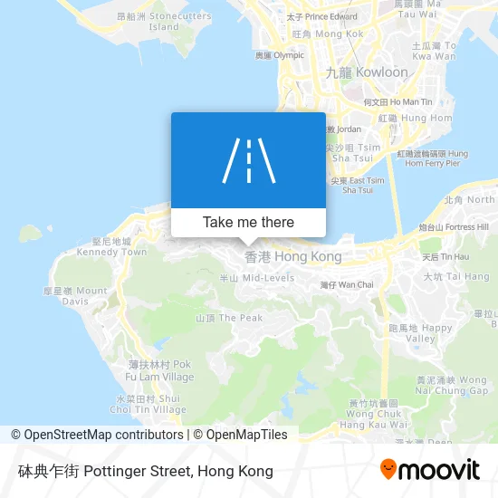砵典乍街 Pottinger Street map