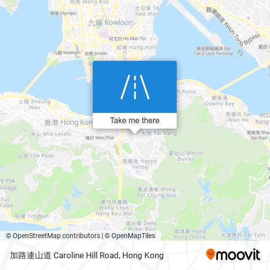 加路連山道 Caroline Hill Road map