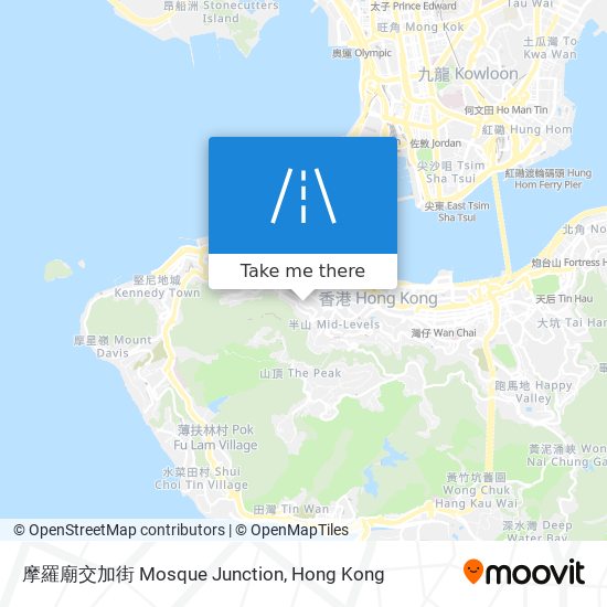 摩羅廟交加街 Mosque Junction map