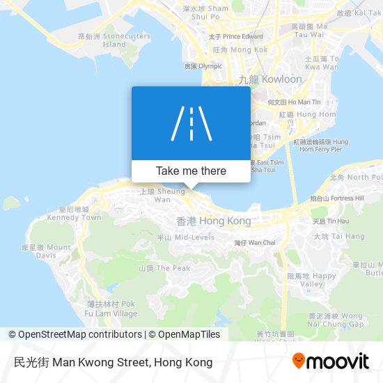 民光街 Man Kwong Street map
