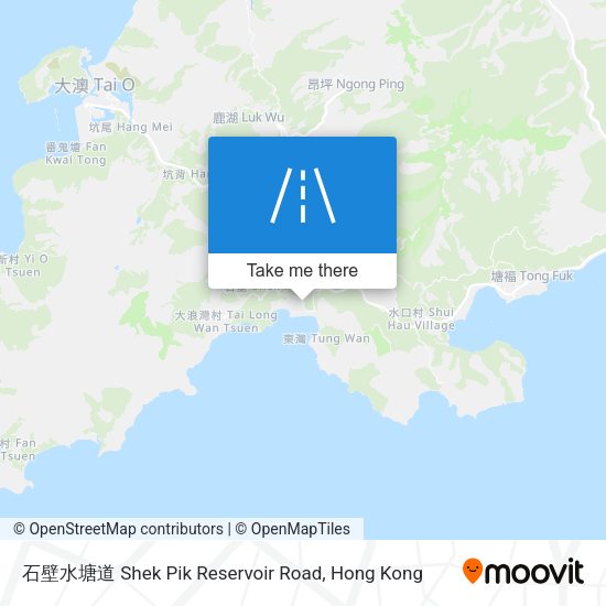 石壁水塘道 Shek Pik Reservoir Road map