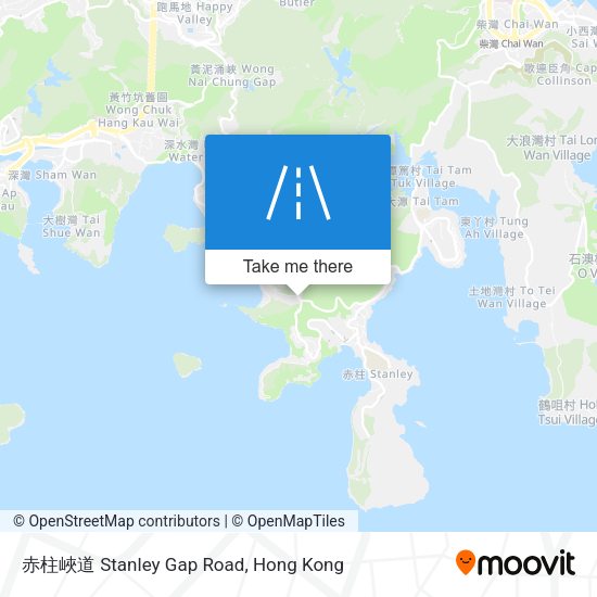 赤柱峽道 Stanley Gap Road map