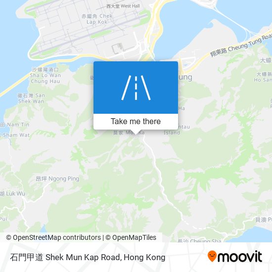 石門甲道 Shek Mun Kap Road map