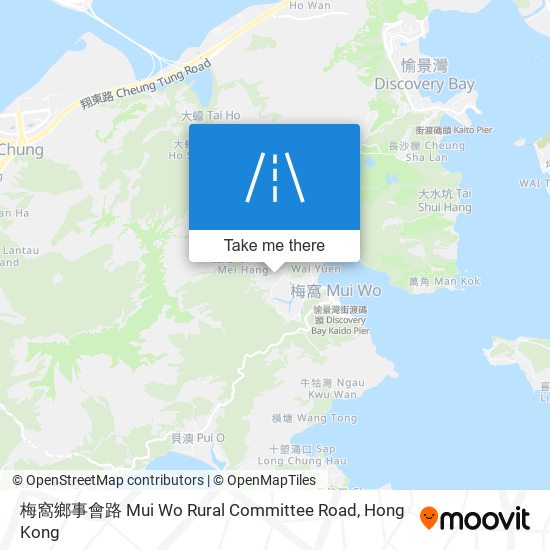 梅窩鄉事會路 Mui Wo Rural Committee Road map