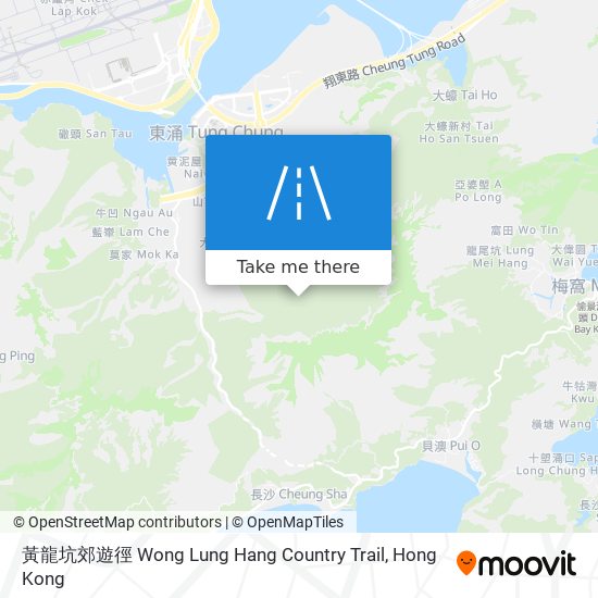 黃龍坑郊遊徑 Wong Lung Hang Country Trail地圖