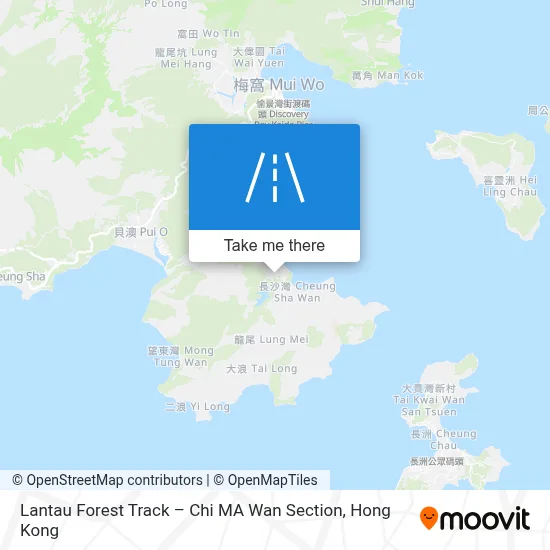 大嶼山林道－芝麻灣段 Lantau Forest Track – Chi MA Wan Section地圖