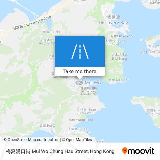 梅窩涌口街 Mui Wo Chung Hau Street map