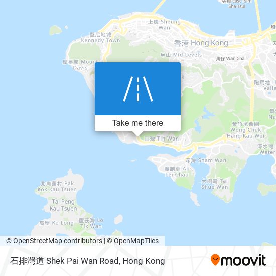 石排灣道 Shek Pai Wan Road map