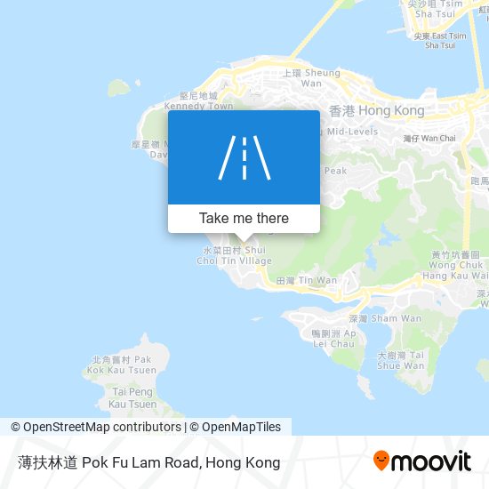 薄扶林道 Pok Fu Lam Road map