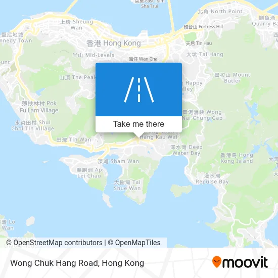 黃竹坑道 Wong Chuk Hang Road地圖