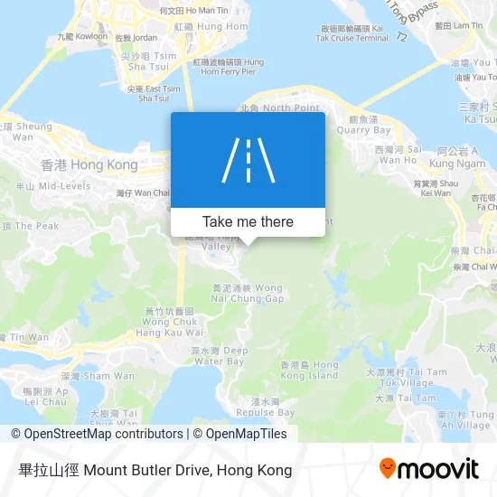 畢拉山徑 Mount Butler Drive map