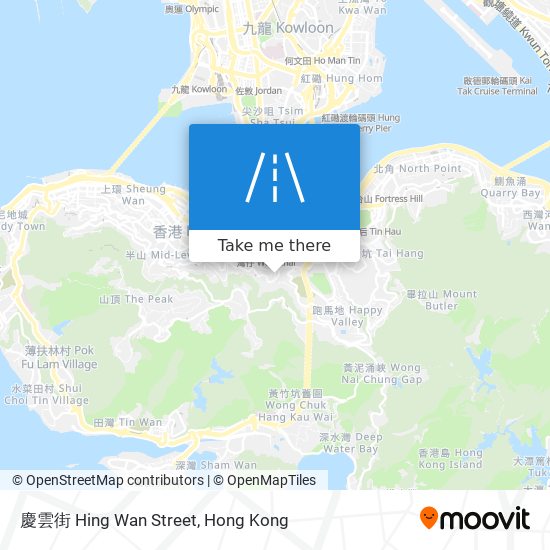 慶雲街 Hing Wan Street map