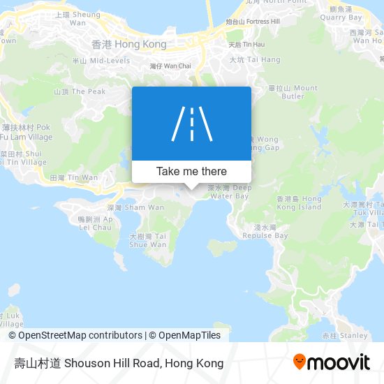 壽山村道 Shouson Hill Road map