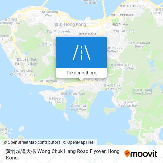 黃竹坑道天橋 Wong Chuk Hang Road Flyover map